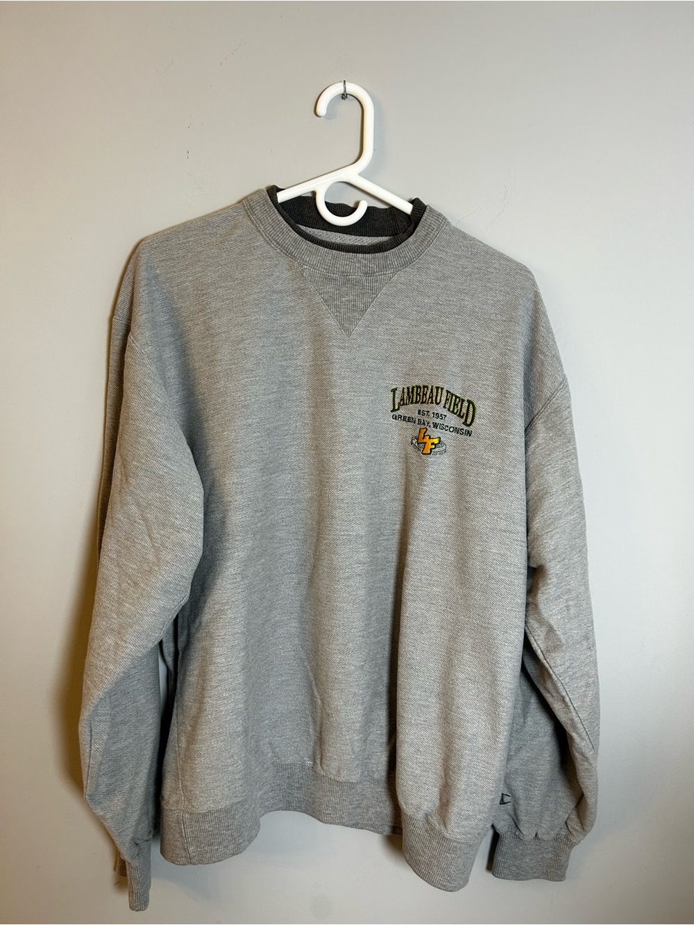 Vintage Lambeau Field Champion Grey Crewneck Sweatshirt